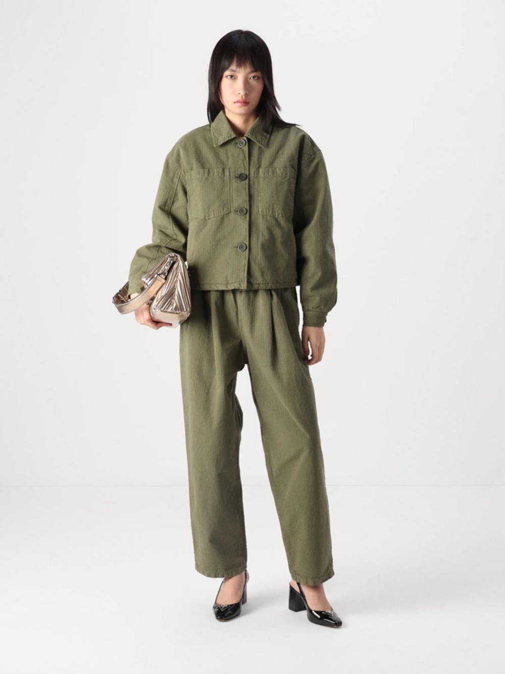 American Vintage WOMEN'S TROUSERS RYGYBAY Khaki